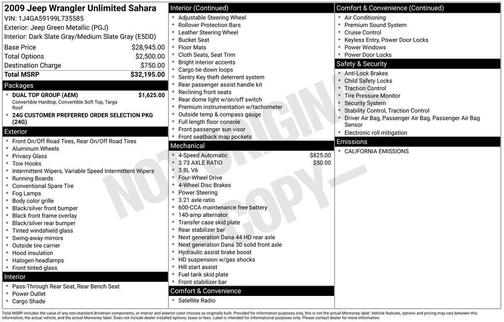 2009 Jeep Wrangler Unlimited Sahara