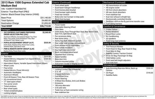 True Blue Pearlcoat 2013 RAM 1500 Tradesman/Express