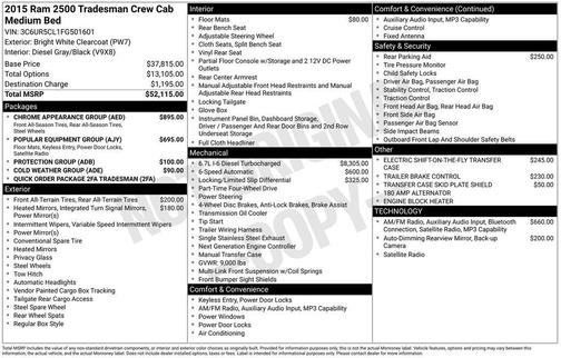 2015 RAM 2500 Tradesman