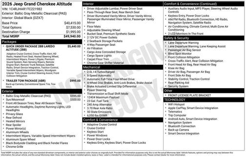 2026 Jeep Grand Cherokee Laredo