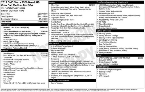 2019 GMC Sierra 3500 Denali