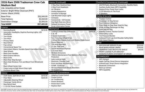 2026 RAM 2500 Tradesman