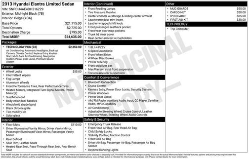 2013 Hyundai ELANTRA Limited