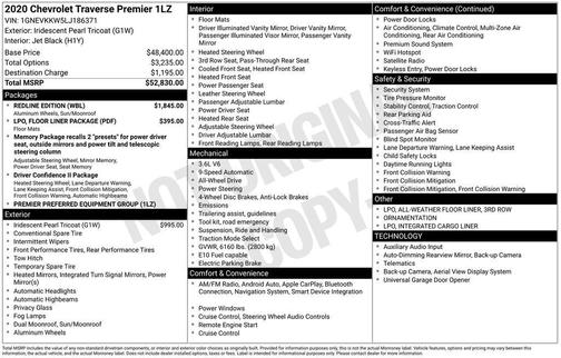 2020 Chevrolet Traverse Premier