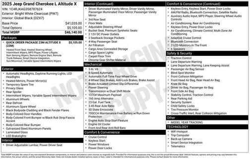 2025 Jeep Grand Cherokee L Laredo