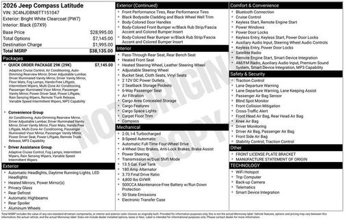 2026 Jeep Compass Latitude