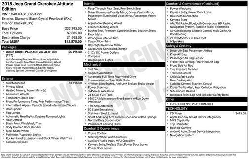 2018 Jeep Grand Cherokee Altitude