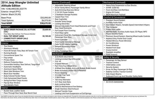 2014 Jeep Wrangler Unlimited Altitude