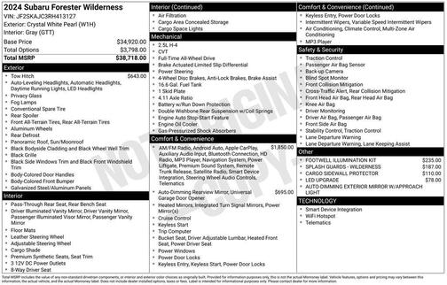 2024 Subaru Forester Wilderness