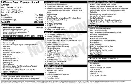 2026 Jeep Grand Wagoneer 