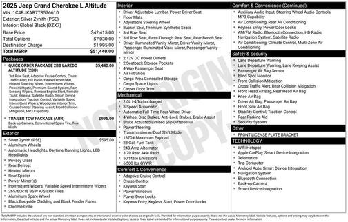 2026 Jeep Grand Cherokee L Laredo