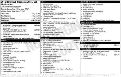 2016 RAM 2500 Tradesman