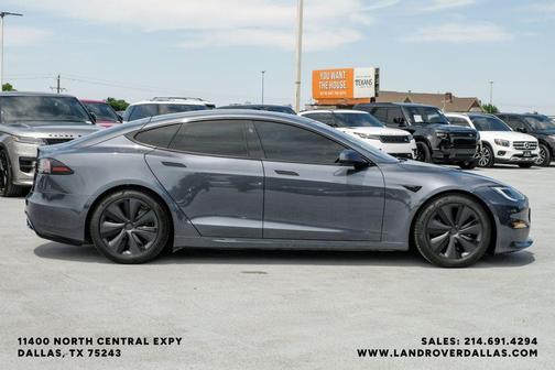 Gray 2022 Tesla Model S Plaid