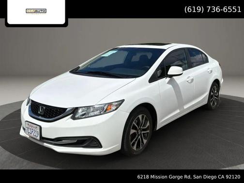Taffeta White 2013 Honda Civic EX