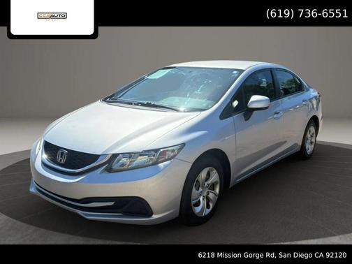 Gray 2013 Honda Civic LX