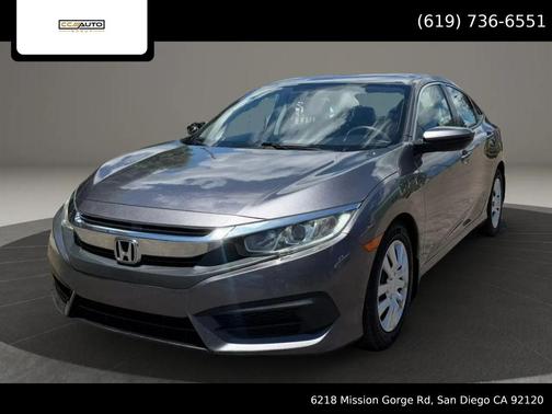 Modern Steel Metallic 2017 Honda Civic LX Sedan