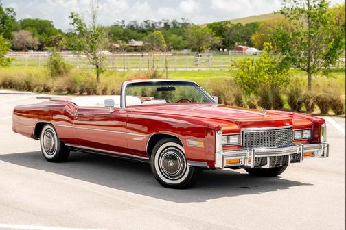 Red 1976 Cadillac Eldorado Convertible