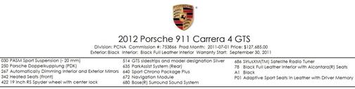 2012 Porsche 911 Carrera 4 GTS