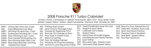 2008 Porsche 911 Turbo Cabriolet
