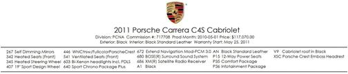 2011 Porsche 911 Carrera 4S Cabriolet