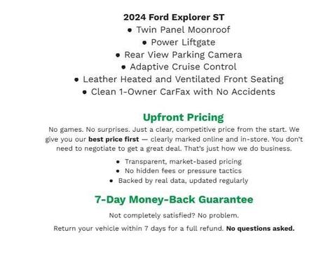 Agate Black Metallic 2024 Ford Explorer ST