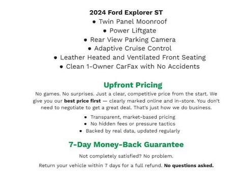 Agate Black Metallic 2024 Ford Explorer ST
