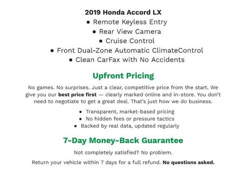 Platinum White Pearl 2019 Honda Accord LX
