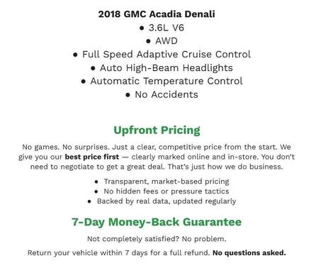 2018 GMC Acadia Denali