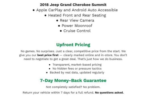 Ivory 3-Coat 2018 Jeep Grand Cherokee Summit