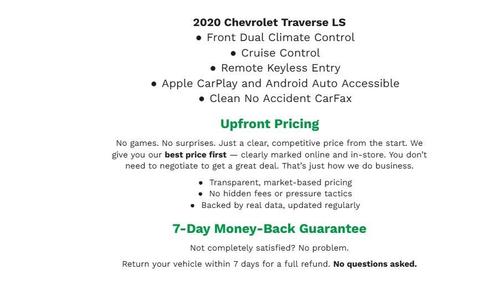 Satin Steel Metallic 2020 Chevrolet Traverse LS