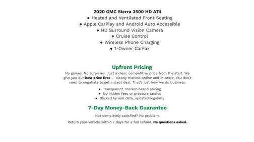 SUMMIT WHITE 2020 GMC Sierra 3500 AT4