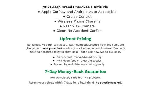 Bright White Clearcoat 2021 Jeep Grand Cherokee L Altitude