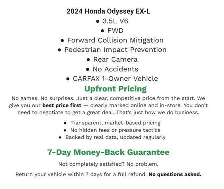 Crystal Black Pearl 2024 Honda Odyssey EX-L
