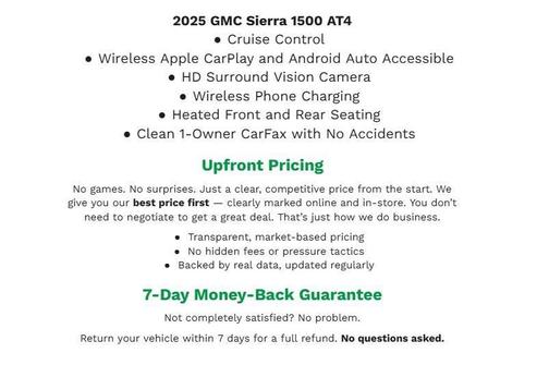 Summit White 2025 GMC Sierra 1500 AT4