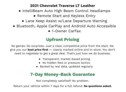 Summit White 2021 Chevrolet Traverse LT Leather