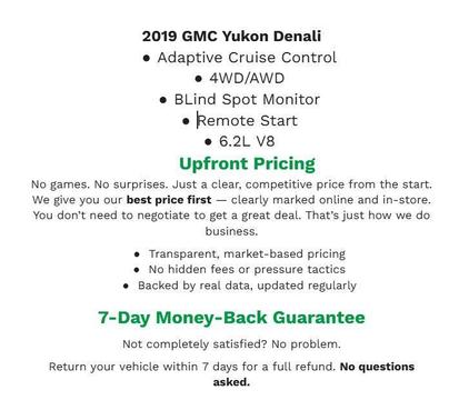 Onyx Black 2019 GMC Yukon Denali