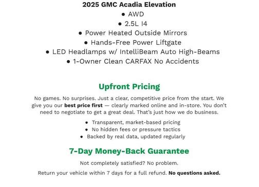 2025 GMC Acadia AWD Elevation