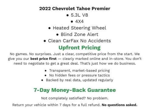 Black 2022 Chevrolet Tahoe Premier