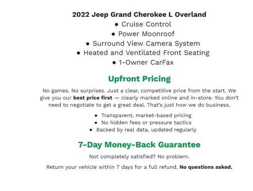 Rocky Mountain Pearlcoat 2022 Jeep Grand Cherokee L Overland