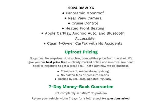 Black Sapphire Metallic 2024 BMW X6 xDrive40i