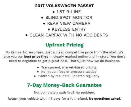 2017 Volkswagen Passat 1.8T R-Line w/Comfort