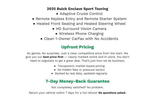 Summit White 2025 Buick Enclave Sport Touring