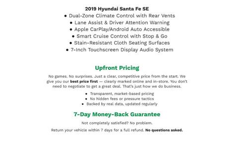 2019 Hyundai SANTA FE SE 2.4