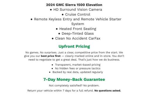 Summit White 2024 GMC Sierra 1500 Elevation