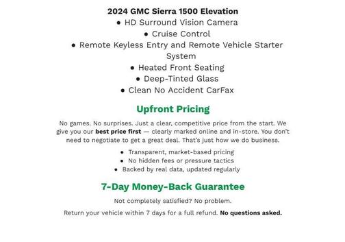 Summit White 2024 GMC Sierra 1500 Elevation