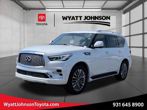 Moonstone White 2019 INFINITI QX80 Luxe
