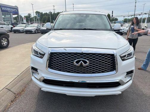 Moonstone White 2019 INFINITI QX80 Luxe