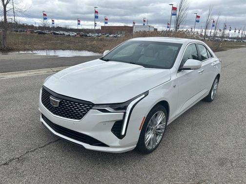 Crystal White Tricoat 2023 Cadillac CT4 Premium Luxury