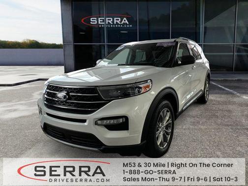 Star White Metallic Tri-Coat 2021 Ford Explorer XLT