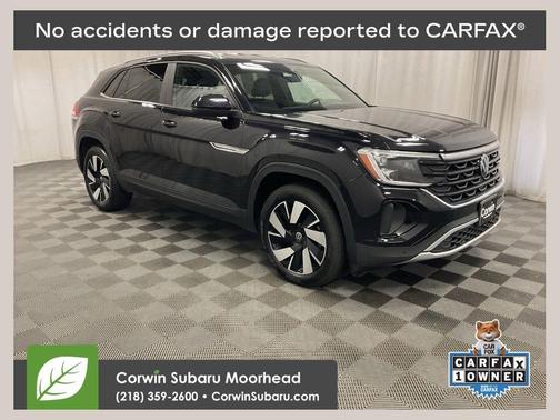 Deep Black Pearl Effect 2025 Volkswagen Atlas Cross Sport 2.0T SE w/Technology
